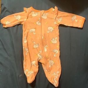 New born baby girls pink sleeper